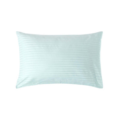 Homescapes Egyptian Cotton Satin Stripe Housewife Pillowcase 330 Tc Blue