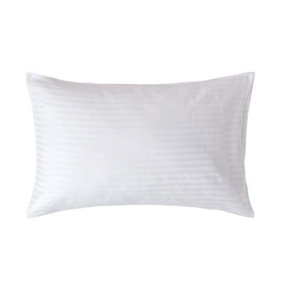 Homescapes Egyptian Cotton Satin Stripe Housewife Pillowcase 330 Tc White
