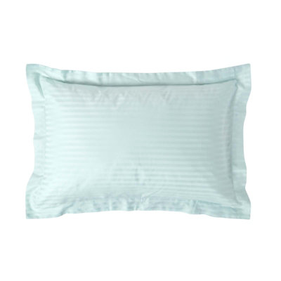 Homescapes Egyptian Cotton Satin Stripe Oxford Pillowcase 330 Tc Blue