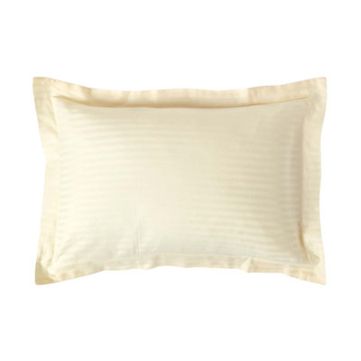 Homescapes Pastel Egyptian Cotton Satin Stripe Oxford Pillowcase 330 Tc Yellow