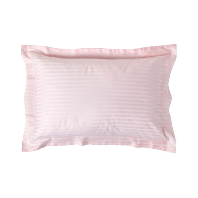 Homescapes Egyptian Cotton Satin Stripe Oxford Pillowcase 330 Tc Pink