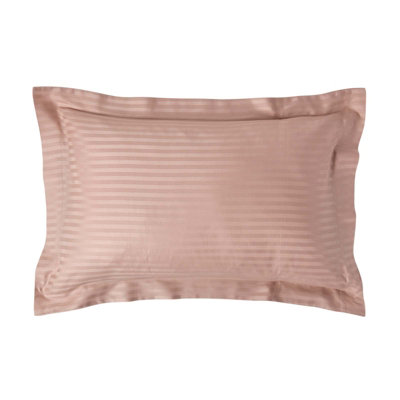 Homescapes Taupe Egyptian Cotton Satin Stripe Oxford Pillowcase 330 Tc Beige