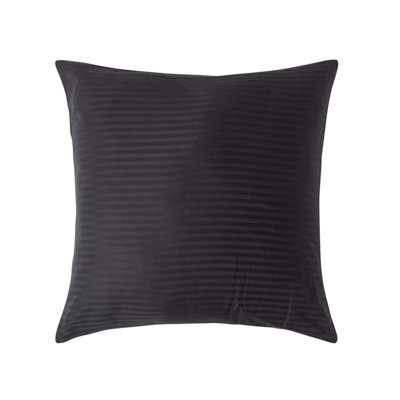 Homescapes Continental Egyptian Cotton Pillowcase 330 Tc, 80 X 80 Cm Black
