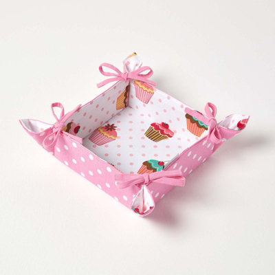 Homescapes Cupcake Reversible Bread Basket