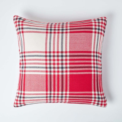 Homescapes Red Tartan Pattern Cushion Cover60 X 60 Cm from B&Q
