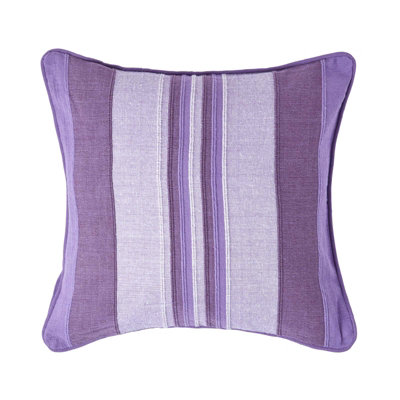 Homescapes Mauve Cotton Striped Cushion Cover Morocco 60 X 60 Cm
