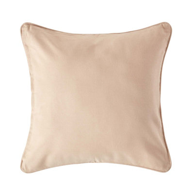 Homescapes Cotton Plain Cushion Cover, 30 X 30 Cm Beige