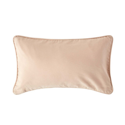 Homescapes Cotton Plain Rectangular Cushion Cover, 30 X 50 Cm Beige