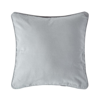 Homescapes Grey Cotton Plain Cushion Cover, 60 X 60 Cm