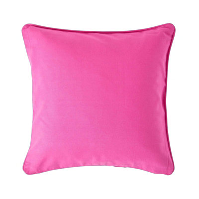 Homescapes Cotton Plain Cerise Cushion Cover, 30 X 30 Cm