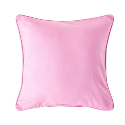 Homescapes Pink Cotton Plain Cushion Cover, 60 X 60 Cm