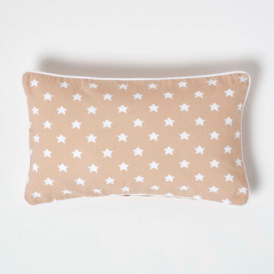 Homescapes Cotton Beige Stars Cushion Cover30 X 50 Cm from B&Q