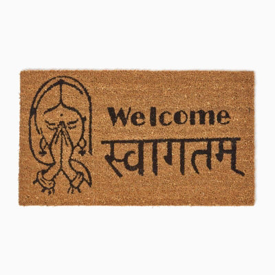 Homescapes Swagat Welcome Coir Doormat from B&Q