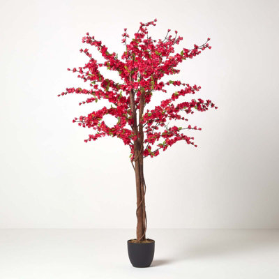 Homescapes Artificial Cerise Pink Handcrafted Blossom Tree With Silk Flowers5 Ft from B&Q