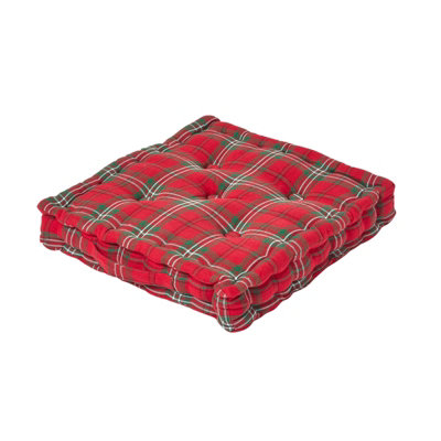 Homescapes Cotton Edward Tartan Floor Cushion50 X 50 Cm from B&Q