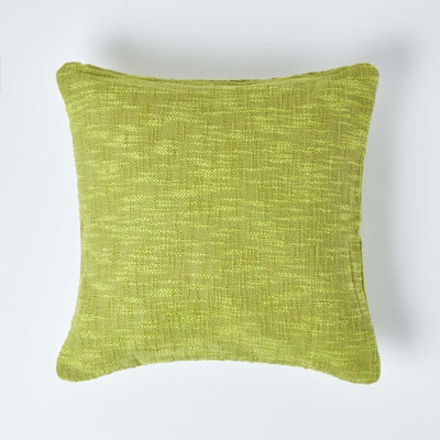 Homescapes Nirvana Cotton Cushion Cover, 60 X 60 Cm Green