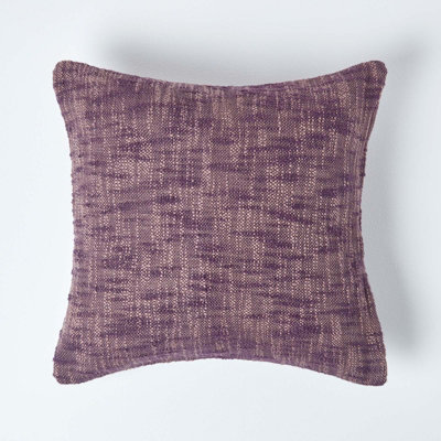 Homescapes Nirvana Cotton Cushion Cover, 60 X 60 Cm Mauve