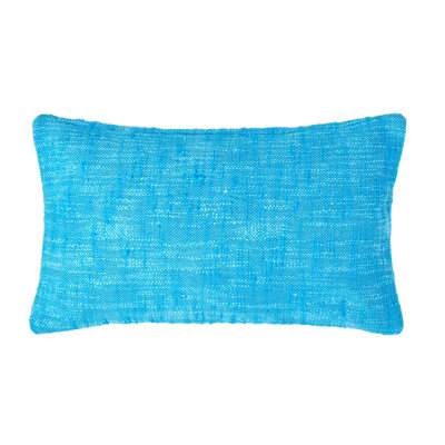 Homescapes Nirvana Cotton Teal Rectangular Cushion Cover, 30 X 50 Cm