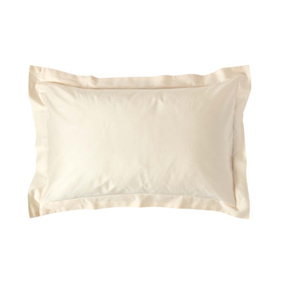 Homescapes Organic Cotton Oxford Pillowcase 400 Tc Cream
