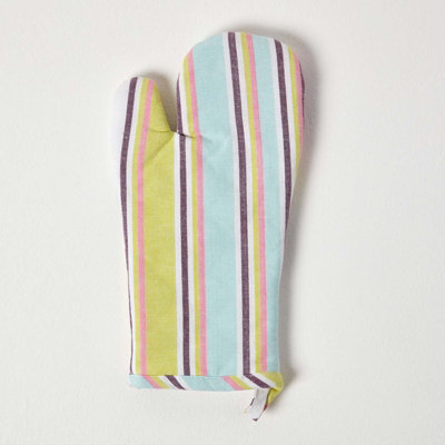 B&Q -  Cotton Osaka Green Oven Mitt