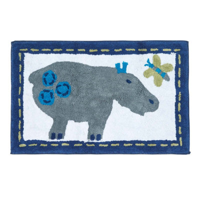 Homescapes Cotton Tufted Hippo Children Rug from B&Q