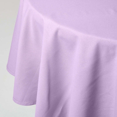 Homescapes Mauve Cotton Round Tablecloth 178 Cm from B&Q