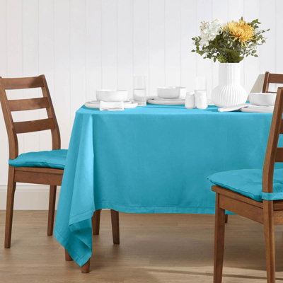 Homescapes Blue Tablecloth 137 X 178 Cm