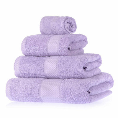 Homescapes Turkish Cotton Lilac Bath Towels Set from B&Q