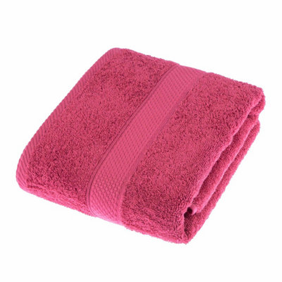 Homescapes Turkish Cotton Raspberry Bath Towel from B&Q