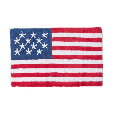 Homescapes Usa Flag Cotton Bath Mat