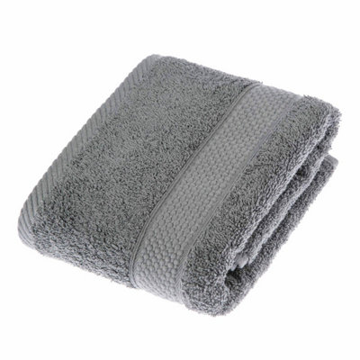 Homescapes Turkish Cotton Grey Hand Towel from B&Q