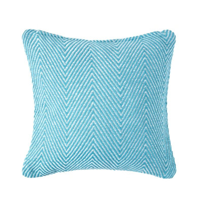 Homescapes Cotton Teal Halden Chevron Cushion Cover60 X 60 Cm from B&Q