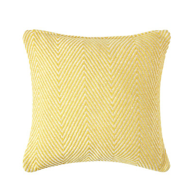 Homescapes Cotton Yellow Halden Chevron Cushion Cover60 X 60 Cm