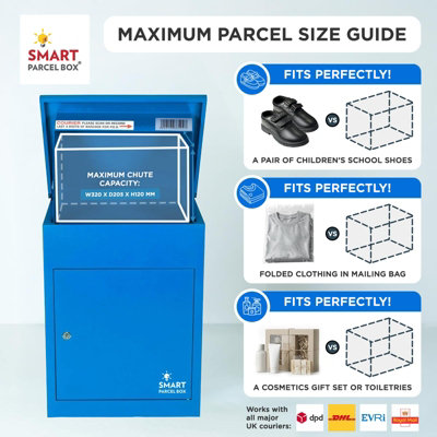 Smart Parcel Box Medium Secure Outdoor Delivery Box Galvanised Steel ...