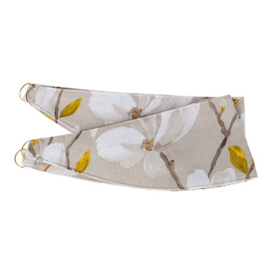 Homescapes Yellow ‘Anita’ Floral Tie Back Pair - Image 5