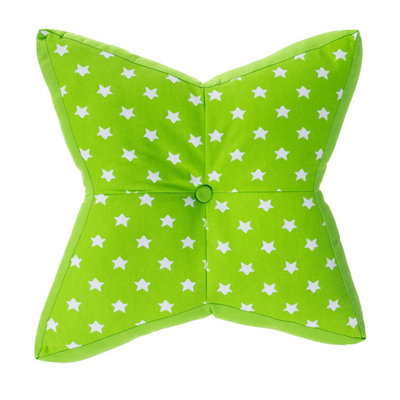 Homescapes Stars Floor Cushion Green