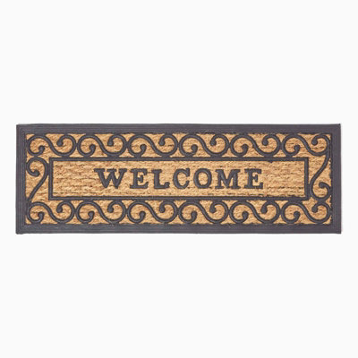 Homescapes Welcome Rubber And Coir Doormat from B&Q