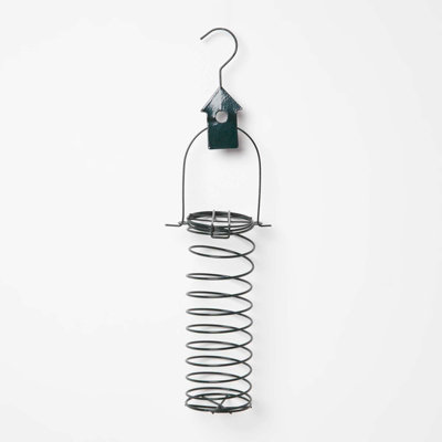 Homescapes Metal Hanging Bird Feeder With Bird Decoration, Bird House