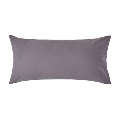 Homescapes Continental Pillowcase Egyptian Cotton 200 Tc, 40 X 80Cm Dark/Grey