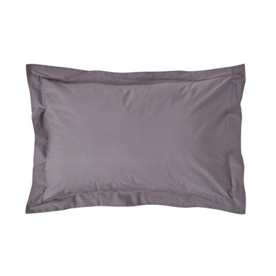 Homescapes Dark/Grey Egyptian Cotton Oxford Pillowcase 200 Tc, Standard