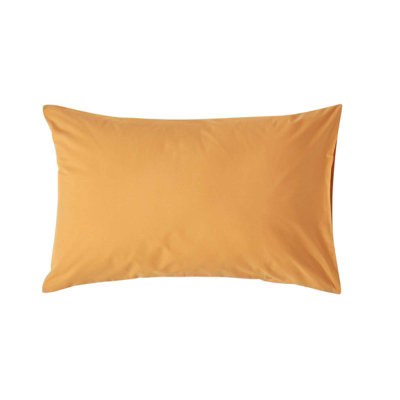 Homescapes Mustard Egyptian Cotton Housewife Pillowcase 200 Tc, Standard Yellow
