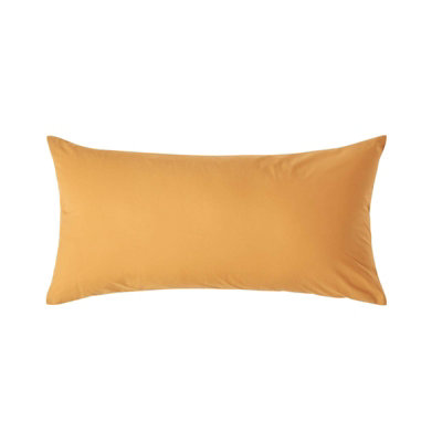 Homescapes Mustard Continental Pillowcase Egyptian Cotton 200 Tc, 40 X 80Cm Yellow