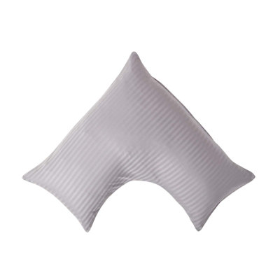 Homescapes Egyptian Cotton Super Soft V Shaped Pillowcase 330 Tc Grey