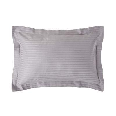 Homescapes Egyptian Cotton Satin Stripe Oxford Pillowcase 330 Tc Grey