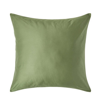 Homescapes Moss Continental Pillowcase Organic Cotton 400 Tc, 80 X 80Cm Green