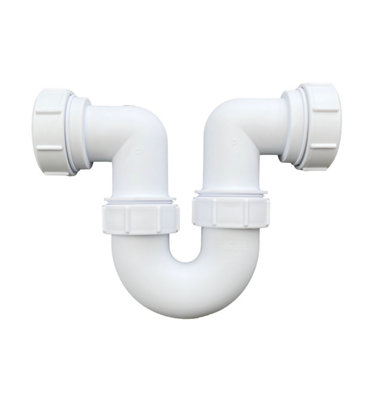 PlumbEZ Multi-Fit Running Swivel P Trap 32mm (1.1/4') Sink Waste Pipe TrapBs En 274-1:2002 Compliant. Epdm Sealing Washer. from B&Q