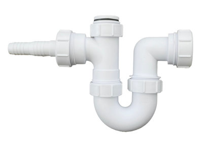 PlumbEZ Multi-Fit Sink Swivel P Trap With A Horizontal Nozzle 40mm (1.1/2")75mm Water SealBs En 247-1:2002 Compliant. from B&Q