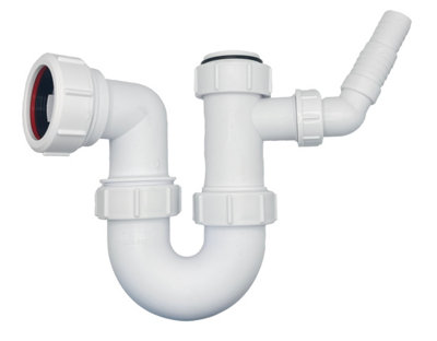PlumbEZ Multi-Fit Sink Swivel P Trap With A 135 Degree Nozzle 40mm (1.1/2") Complete With 75mm Water SealBs En 247-1:2002. from B&Q