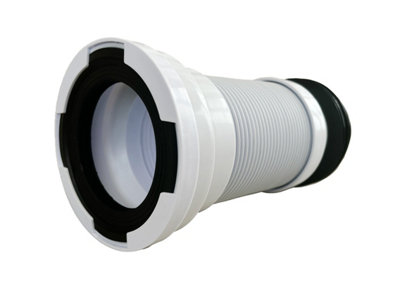Plumbez Flexible 4" 100/110mm Universal Wc Toilet Pan ConnectorAdjustable 300-600mm Flexi Slinky Waste Soil PipeDurable from B&Q