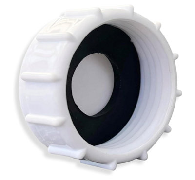 Plumbez Universal Appliance Blanking CapEasy Fit Sink Trap Blanking Cap With Washer32mm (1.25") White Appliance Cap from B&Q